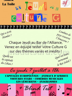 Les Jeudis de la culture - Alliance Française de Mahajanga