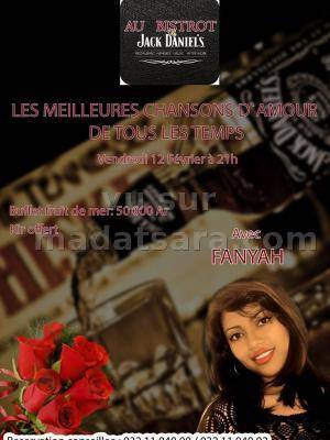 Les meilleures chansons d'amour de tous les temps avec Fanyah au Bistrot Jack Daniel's