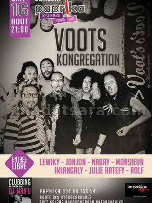 Lewiky, Jonjon, Naday, Monsieur, Imiangaly, Julie Ratefy, Rolf Voots kongregation en concert au Papr
