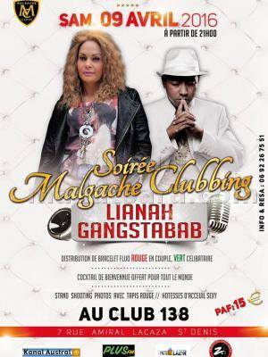 Lianah & Gangstabab - Soirée malgache Clubbing au Club 138