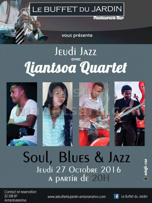 Liantsoa‍ Quartet - Jeudi Jazz - Buffet du Jardin Antaninarenina‍
