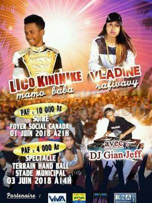 Lico Kininike & Vladine V8 en concert Foyer Social Canada Toamasina - Stade Municipal Toamasina