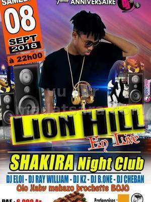 Lion Hill en show case Shakira Night Club Mahajanga