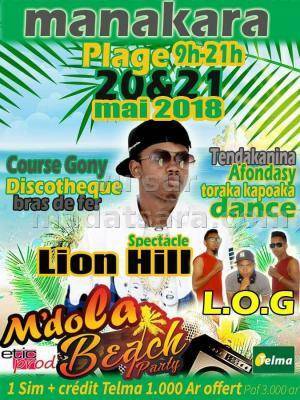 Lion Hill m'dola beach party Plage Manakara