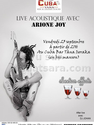 Live acoustique avec Arione Joy‍ au Cuba Bar Tana - Isoraka