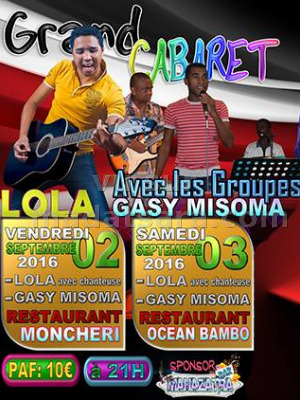 Lola avec les groupes Gasy Misoma - Restaurant Ocean Bambou Mayotte