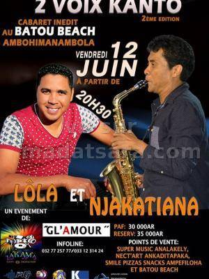Lôla et Njakatiana 2 voix kanto cabaret inédit au batou beach Ambohimanambola