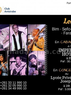 Lolo SY en concert à Antsirabe - Imperial Hotel