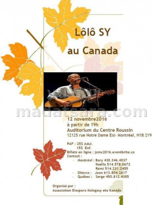 Lolo SY en concert à Montréal Canada - Auditorium du Centre Roussin