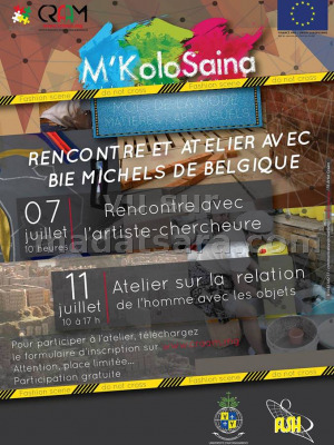 M'Kolo Saina - Atelier sur la relation de l'homme avec les objets avec Bie Michels au Craam