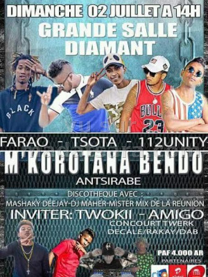 M'Korontana Bendo - Hotel Diamant Antsirabe‍ avec Farao‍ , Tsota‍ , 112 Unity‍ , Twokii‍ , Amigo