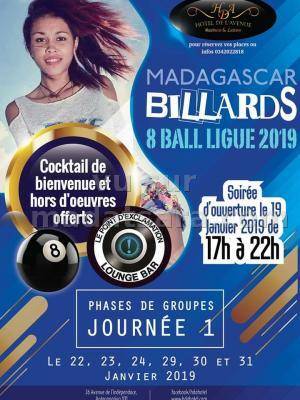 Madagascar billards 8 ball ligue 2019 Hotel de l'Avenue (HDA) Analakely