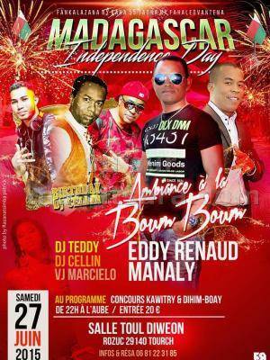 Madagascar Independance Day Ambiance à la Boum Boum avec Eddy Renaud et Manaly à la Salle Toul Diweon Tourch France