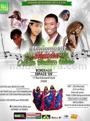 Madagascar Melodia avec Bodo, D-Lain, Roseliane, Toto Mwandjani à l'espace DS Bordeaux
