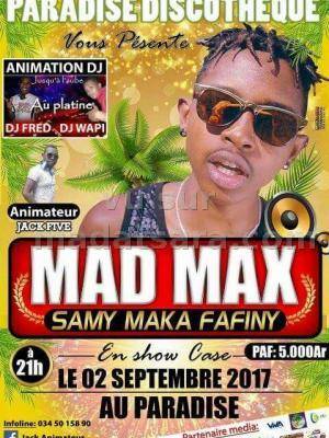 Madmax en show case au Paradise Club Tamatave