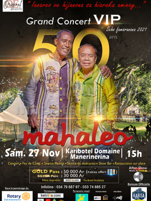 Mahaleo‍ - grand concert VIP - Karibotel & Domaine Manerinerina Analakely‍