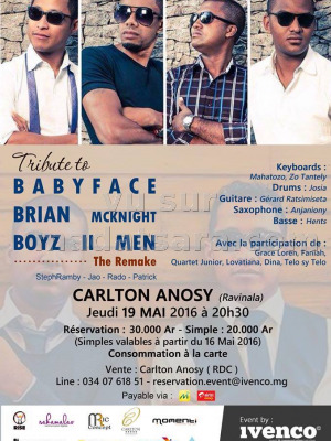 Mahatozo, Zo Tantely, Josia, Gérard Ratsimiseta, Anjaniony, Hents, Grace Loren, Faniah, Quartet Junior, Lovatiana, Dina, Telo sy Telo - Carlton Anosy