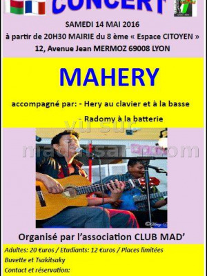 Mahery accompagné par Hery et Radomy - Mairie du 8ème Lyon