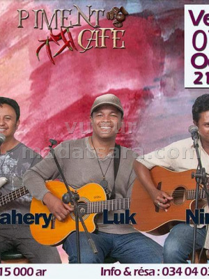 mahery‍, Luk‍ & Nini Kolibera‍ en concert Piment Café Behoririka‍