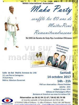 MAKA PARTY 2017 : spécial 80ème anniversaire de Maître René RAMANITRANDRASANA