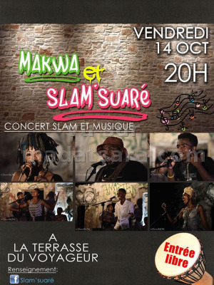 Makwa‍ & Slam'Suaré‍ - concert slam et musique - Terrasse du voyageur Antsiranana‍