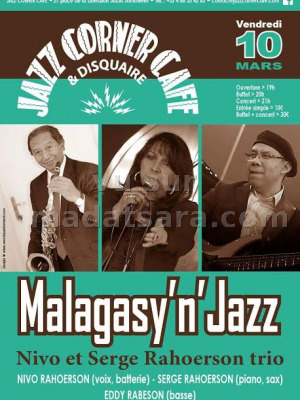 Malagasy'n'Jazz avec Nivo & Serge Rahoerson - Jazz Corner Cafe & Disquaire - Sommières - France‍