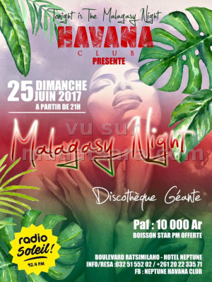 Malagasy night - Neptune Havana Club