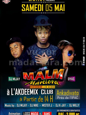 Malm Martiora‍ en show case AkDee mix Club Ankadivato‍
