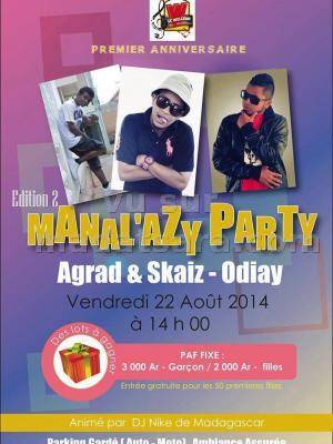 Manal'azy Party avec Agrad, Skaiz et Odyai - premier anniversaire Le Welcome