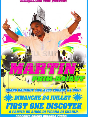 Martin - grand cabaret live avec Dound Ny Baly - First One Discotek