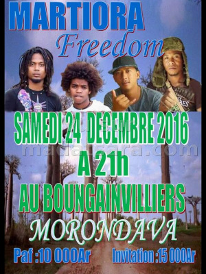 Martiora Freedom‍ en concert - Les Bougainvilliers Morondava‍