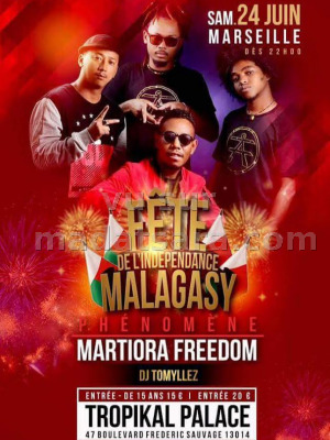 Martiora Freedom‍ - fête de l'indépendance malagasy - Salle Tropikal Palace Marseille‍