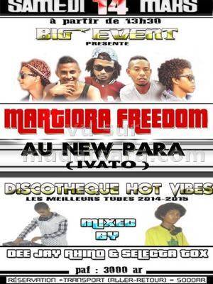 Martiora Freedom en concert au New Para Ivato