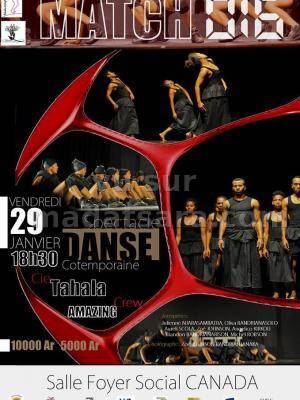 Match 016 spectacle danse contemporraine avec la compagnie Tahala Crew à la salle foyer Social Canada