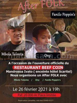 Mbola Talenta, Ony Rakotomalala, Fanilo Poppin's Grillade Beef Coin Mandrosoa Ivato