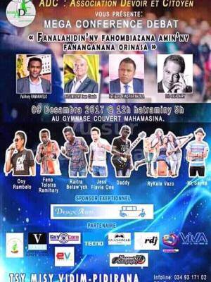 Mega conference débat "Fanalahidin'ny fahombiazana amin'ny fananganana orinasa" Gymnase couvert Mahamasina