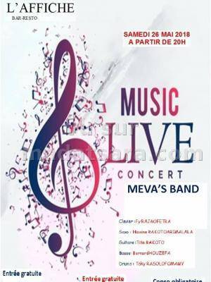 Meva's Band Affiche Resto Bar Toamasina music live