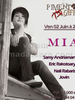 Mia‍ en concert au Piment Café Behoririka‍ avec Eric Rakotoary‍ , Samy Andriamanoro‍ , Nali Rabarison‍ & Jovin‍