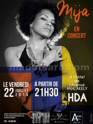 Mija en concert à l'HDA - Hôtel de l'Avenue Analakely