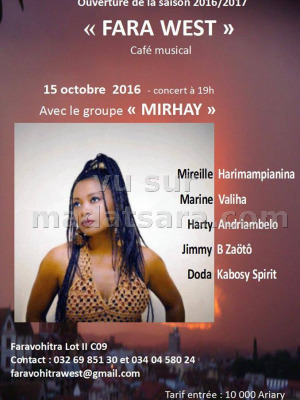 Mirhay - concert au Fara West Faravohitra‍