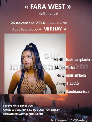 Mirhay‍ en concert au Fara West Faravohitra‍