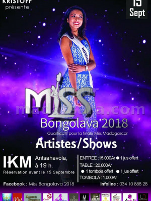 Miss Bongolava 2018 - IKM Ivon-toeran'ny Kolontsaina Malagasy‍
