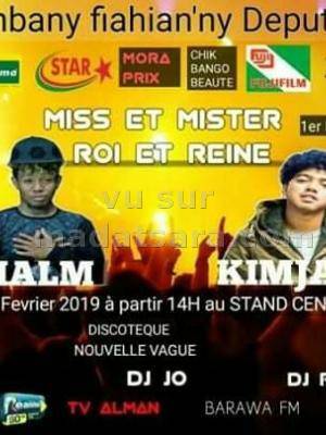 Miss et mister roi et reine Ambatondrazaka Stand Central  Sehatra Maitso Malm Martiora & Kim Jah
