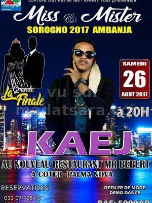 Miss et mister sorogno Ambanja avec Kaej en showcase Restaurant Mr Bebert Ambanja