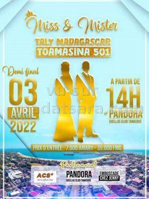 Miss et mister Taly Madagascar Toamasina Pandora Shella's