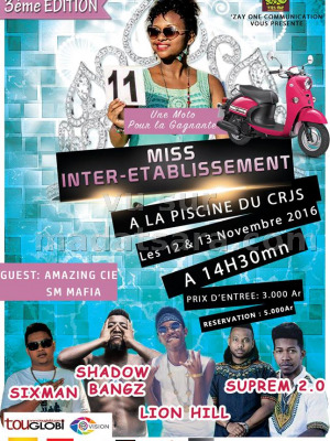 Miss inter-établissement 3è édition - Piscine du Gymnase CRJS Toamasina‍ avec Shadow‍, Lion Hill‍, Suprem‍ & Sixman