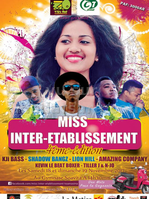 Miss inter-établissement 4ème édition - Gymnase Soavita Toamasina‍ avec Shadow‍ , Lion Hill‍ , K-J Bass‍