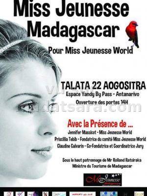 Miss jeunesse Madagascar pour miss jeunesse world Yandy By Pass