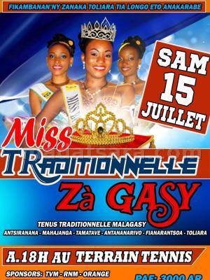 Miss traditionnelle Za Gasy Terrain Tennis Toliara