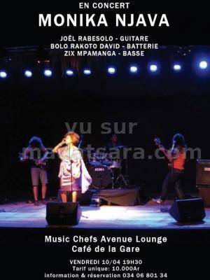 Monika Njava en concert au music chefs avenue lounge Café de la gare